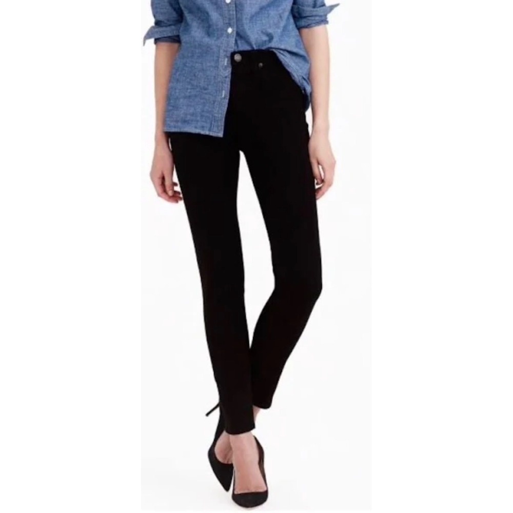 J.Crew NWT 9" Toothpick High-Rise Skinny Jeans Black –28P–‎ Perfecting Pockets